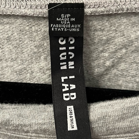 "Party Mode" long sleeve top in gray with pink writing - Picture 3 of 6